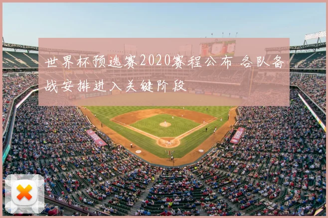 世界杯预选赛2020赛程公布 各队备战安排进入关键阶段