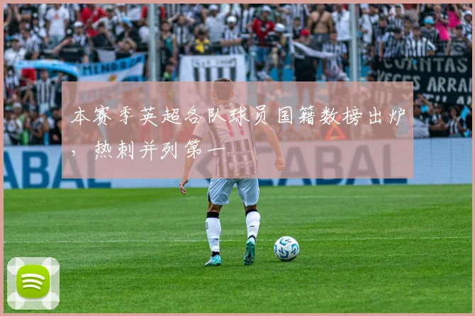 本赛季英超各队球员国籍数榜出炉，热刺并列第一